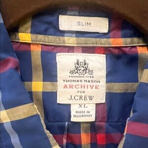 J. Crew Multicolor Plaid Button-Up Shirt - Blue, Red, Yellow